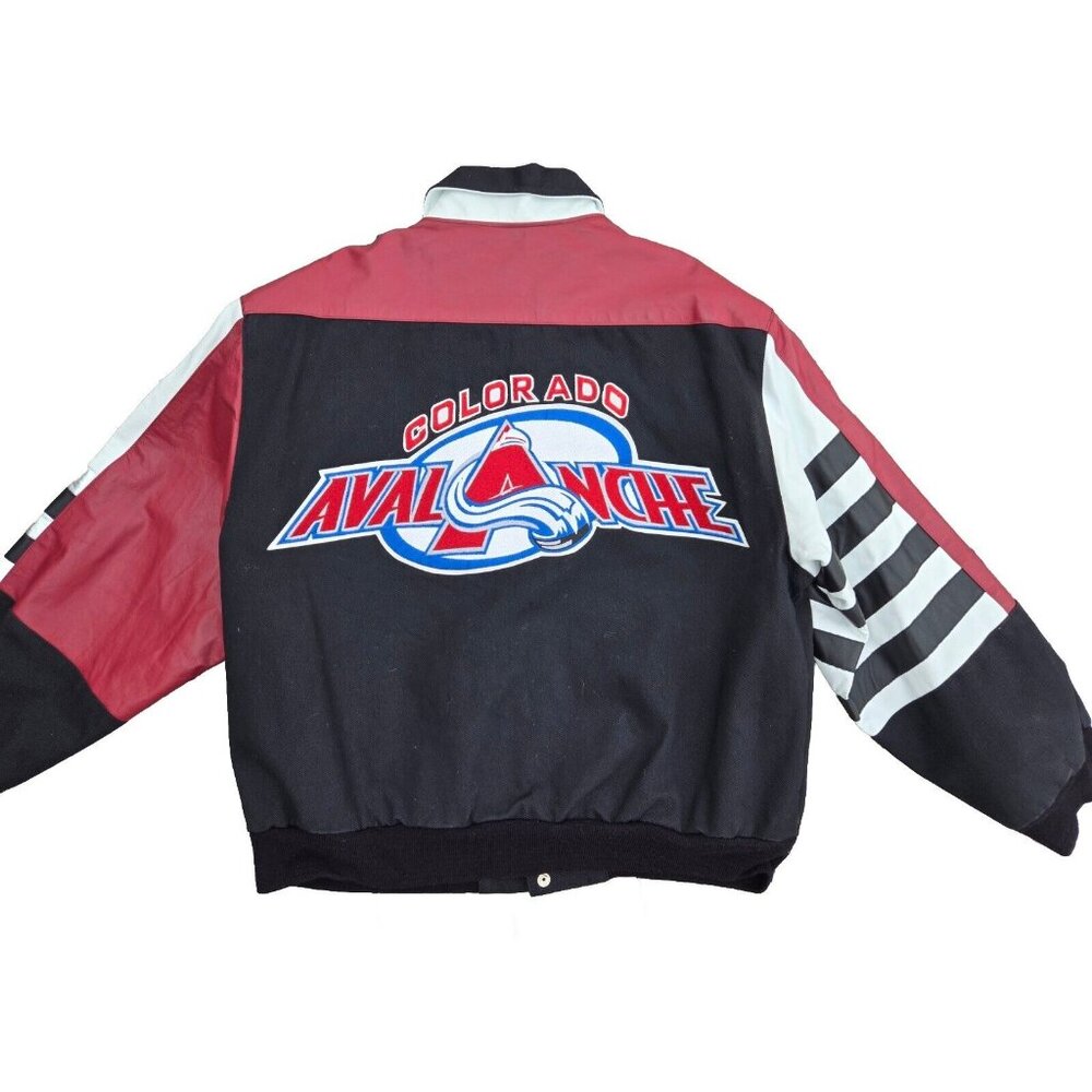 1995 NEW!! Colorado Avalanche NHL Jeff Hamilton Leather Varsity Jacket XL